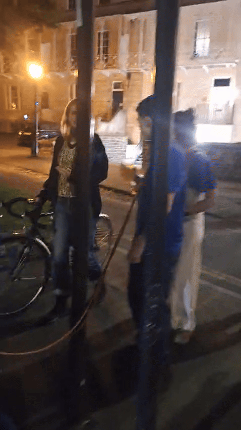 Ex-president eats metal on roped pub crawl